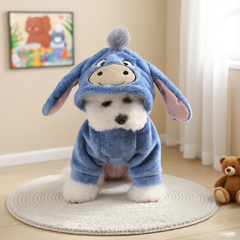 1 Pea Roupa para Pets Conjunto de OutonoInverno Aconchegante e Espesso para Gatos e Cachorros Blusa Confortvel para Clima Frio