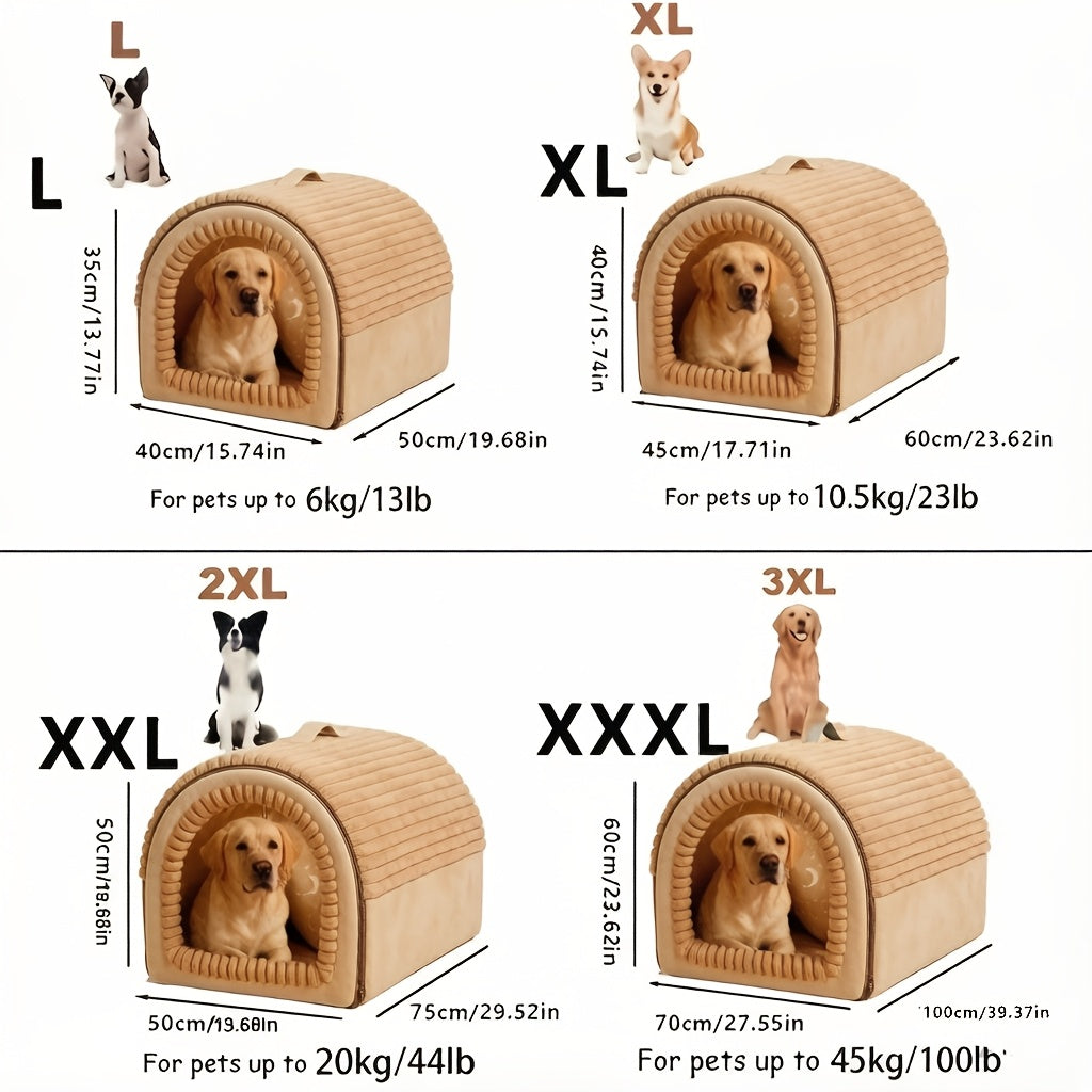 Casa Grande para Animais de Estimao Espao UltraLarge Macia e Confortvel Design Multifuncional Uso em Todas as Estaes Cama para Animais Casota para Ces Sof para Ces Villa para Ces Gruta para Gatos Estilo 2em1 Quente Removvel SemiF