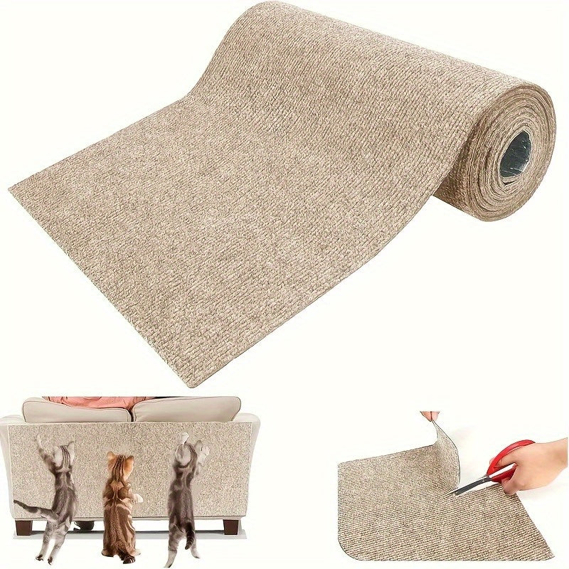 1pc Placa de Arranhar Hbrida Deluxe para Gatos  Fcil de Instalar Almofada AntiRiscos Reutilizvel para Proteo de Sof e Mveis Material de Polister Durvel Ideal para Gatos Arranhador de Sof para Gatos