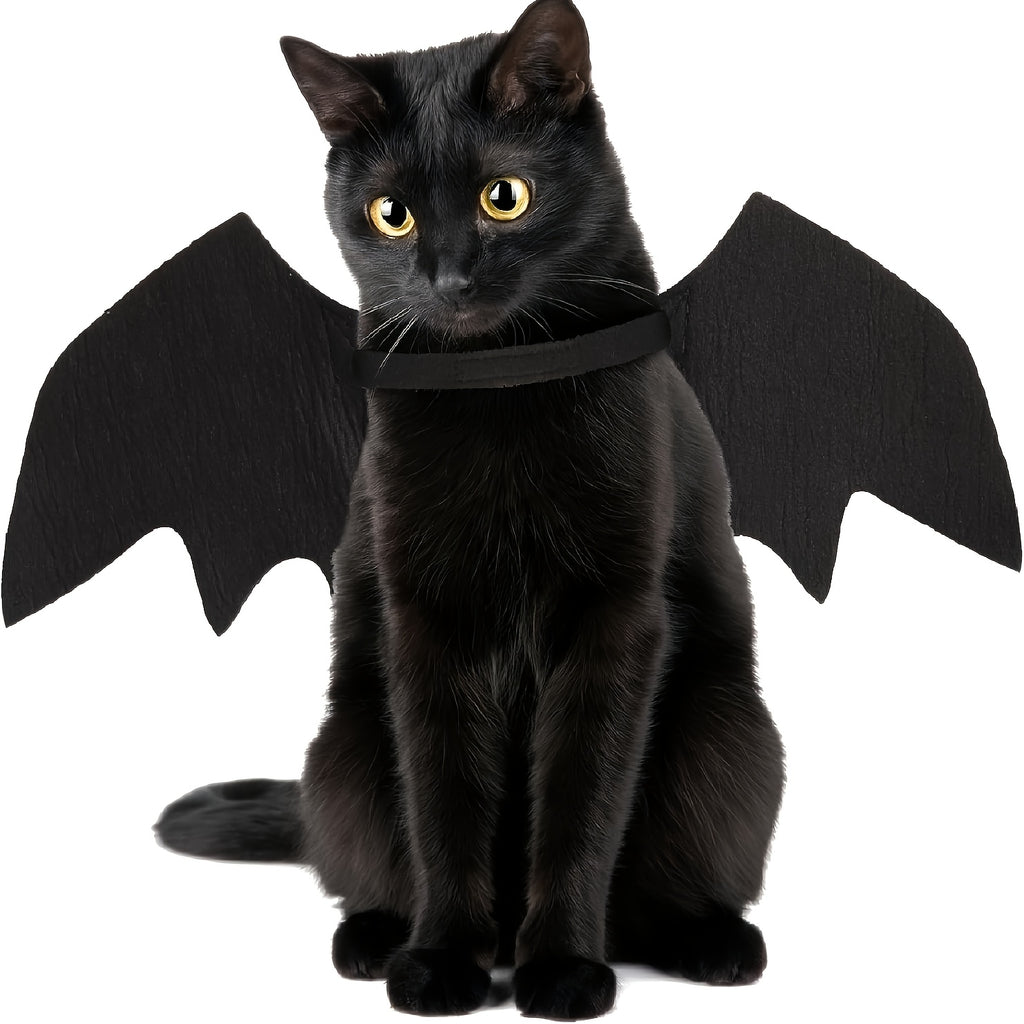 Disfarce de Asas de Morcego Ajustvel para Animais de Estimao  Material de Polister Macio Adequado para Gatos e Ces Pequenos Perfeito para Cosplay de Halloween e Diverso de Vestir