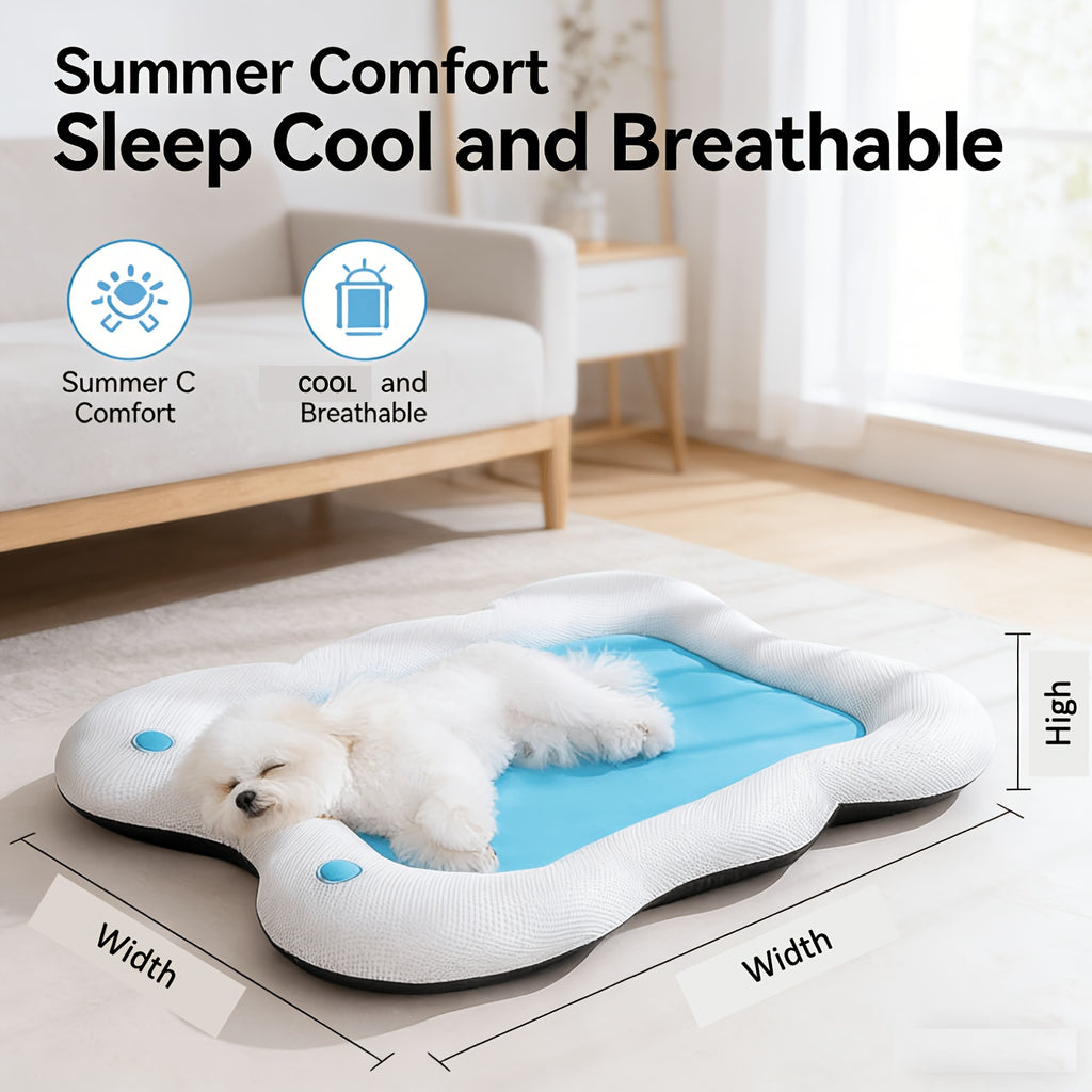 Tapete de Cachorro Desenho Animado PrimaveraVero Sanduche Respirvel para Ces Pequenos a Mdios Colchonete de Dormir Fresco Cama para Gato de Estimao