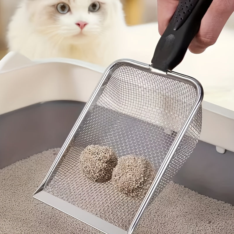 P para areia de gato em ao inoxidvel fcil de limpar e durvel perfeita para limpar o resduo de gatos e adequada para areia de gato fina