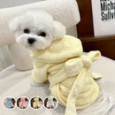 Roupa de Cachorro e Gato Super Absorvente Estilo Bonito Adequada para Ces e Gatos de Pequeno a Mdio Porte e Animais Pequenos  Secagem Rpida Suave Conforto para Todas as Estaes Toalha Absorvente para Ces e Gatos Roupa de Secagem Rpida com Fecho