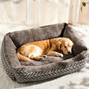 Cama Super Macia e Confortvel de Pelcia para Ces Cama de Pelcia em Fibra de Polister para Ces Sof Quente de Inverno para Animais de Estimao Adequado para Casas de Ces de Raas Ultra Pequenas a Mdias Almofada Quente e Espessa No Montada par