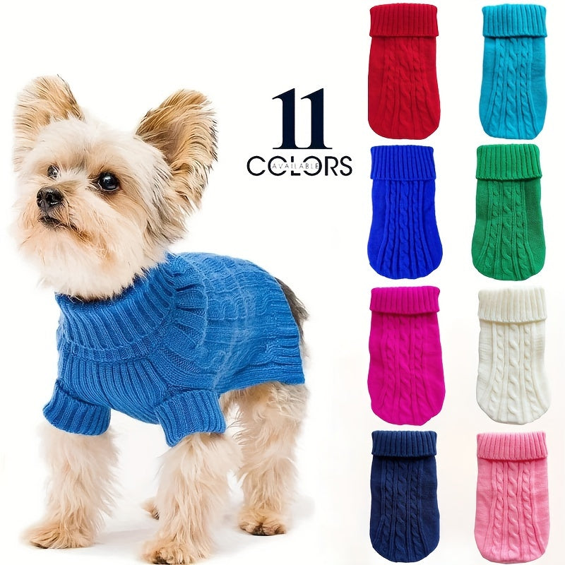 Camisolas Quentes para Ces Pequenos Camisolas de Gola Alta Tricotadas de Inverno para Ces Roupa de Inverno para Animais de Estimao Camisola para Cachorros Colete para Gatos Casaco para Chihuahua e Bulldog Francs