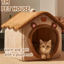 Cama Aconchegante para Gatos  Destacvel e Lavvel Interior de Pelcia Macia Ninho Quente de Inverno para Gatos e Ces Pequenos Montagem Fcil Cama Fofa para Gatos