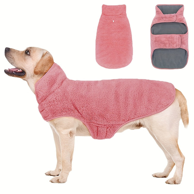 Casaco de inverno para ces jaqueta trmica dupla face com forro polar casaco quente  prova de vento e neve para ces pequenos mdios e grandes roupa para pets