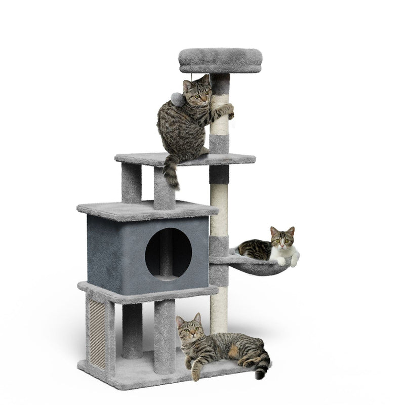 Árvore para Gatos 136cm com Rede e Postes de Sisal - Patinha Feliz®