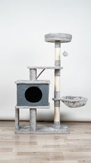 Árvore para Gatos 136cm com Rede e Postes de Sisal - Patinha Feliz®