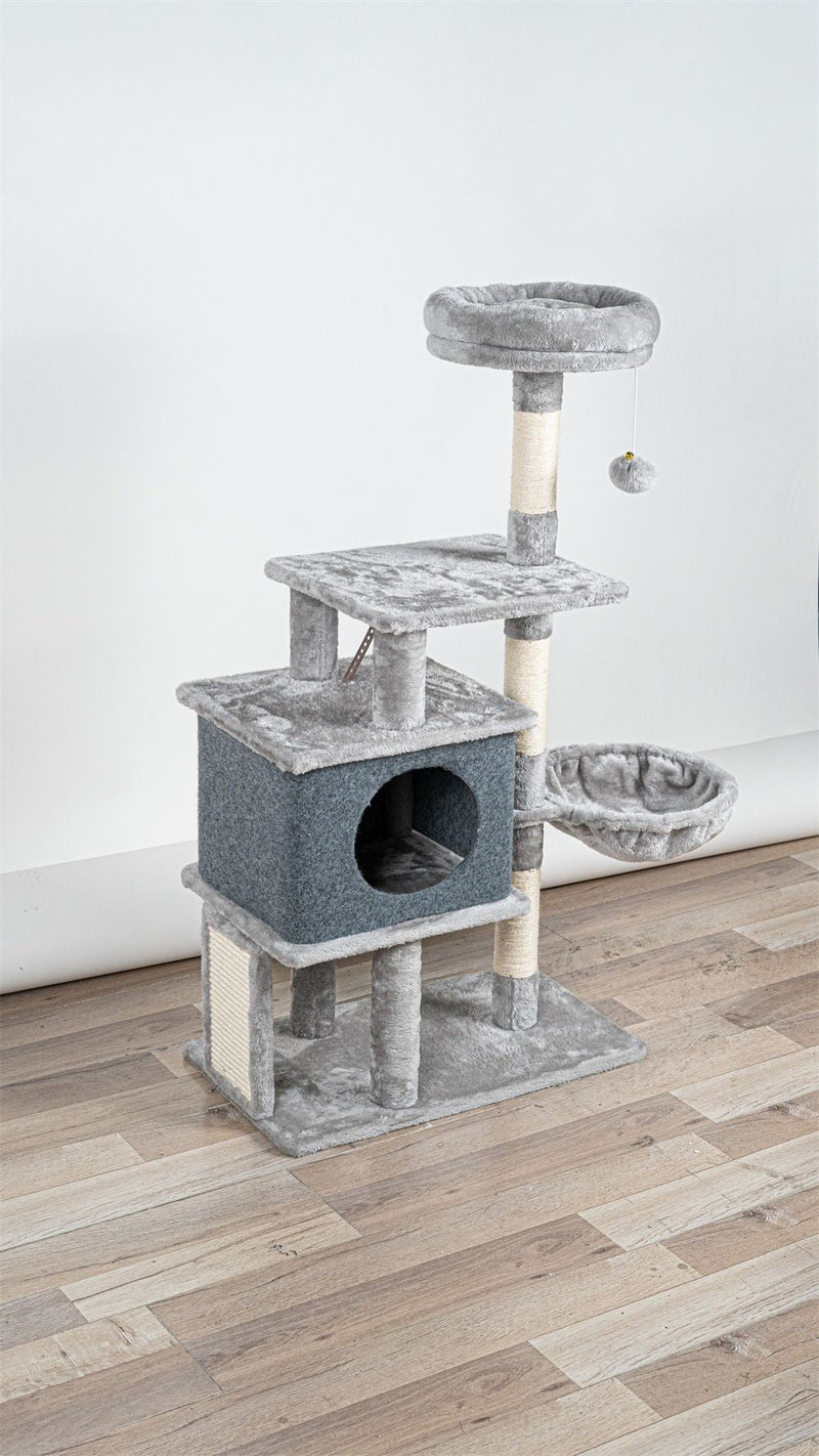 Árvore para Gatos 136cm com Rede e Postes de Sisal - Patinha Feliz®