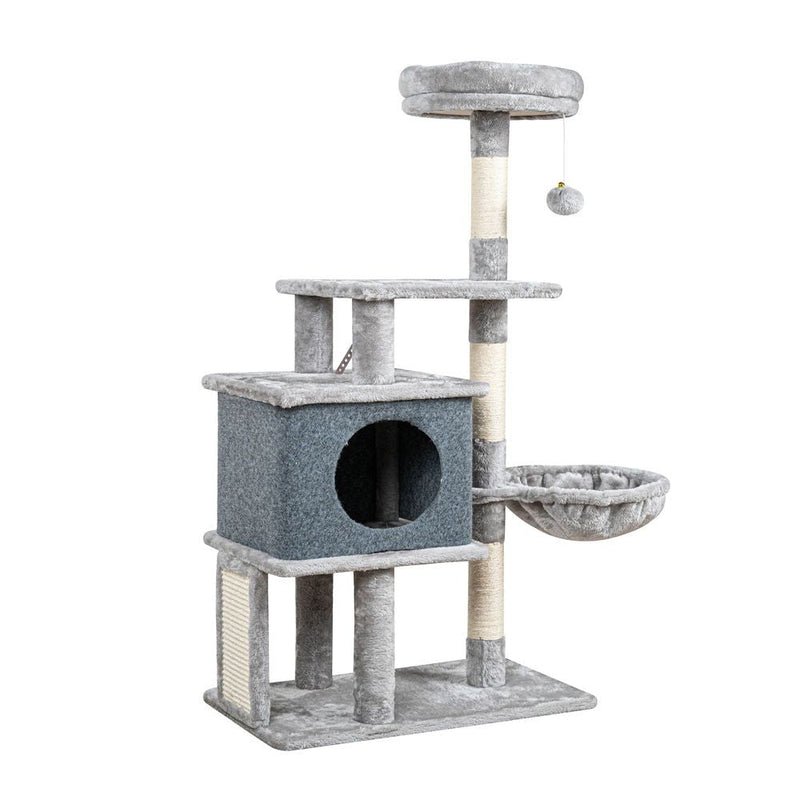 Árvore para Gatos 136cm com Rede e Postes de Sisal - Patinha Feliz®